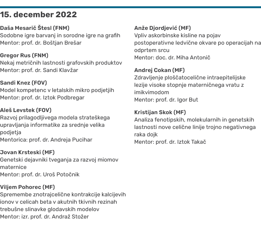 ￼ 15. december 2022 Da a Mesari  tesl (FNM) Sodobne igre barvanj in sorodne igre na grafih Mentor: prof. dr. Bo tjan...