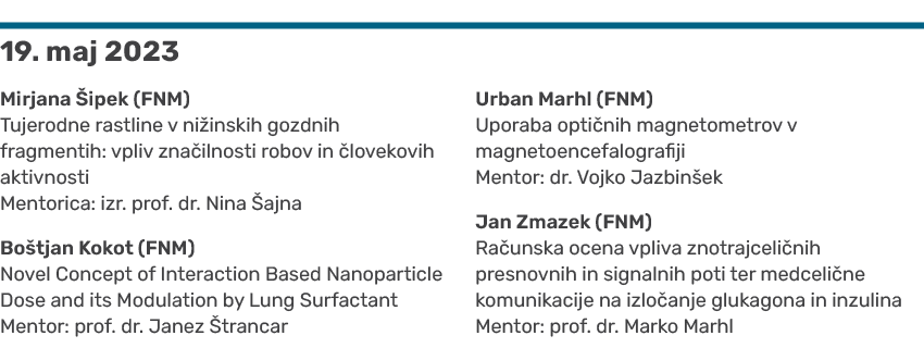 ￼ 19. maj 2023 Mirjana ipek (FNM) Tujerodne rastline v ni inskih gozdnih fragmentih: vpliv zna ilnosti robov in  lov...
