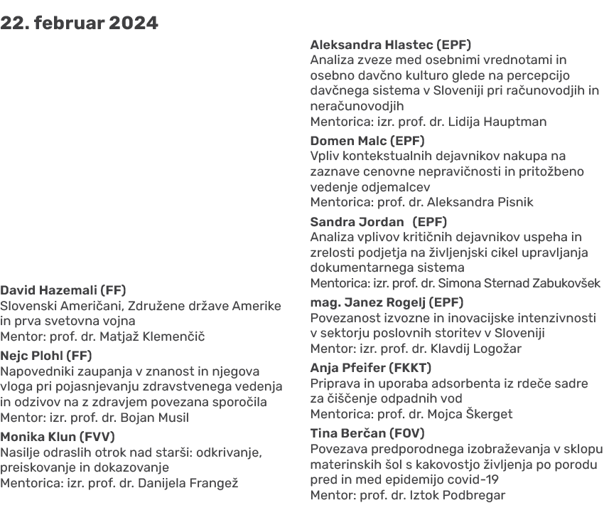 22. februar 2024 David Hazemali (FF) Slovenski Ameri ani, Zdru ene dr ave Amerike in prva svetovna vojna Mentor: prof...