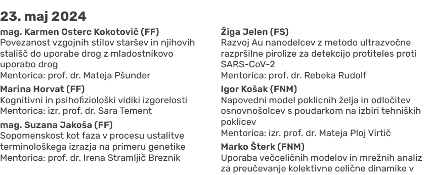 23. maj 2024 mag. Karmen Osterc Kokotovi (FF) Povezanost vzgojnih stilov star ev in njihovih stali   do uporabe drog...