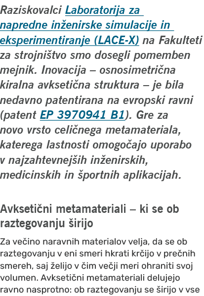 Raziskovalci Laboratorija za napredne in enirske simulacije in eksperimentiranje (LACE X) na Fakulteti za strojni tvo...