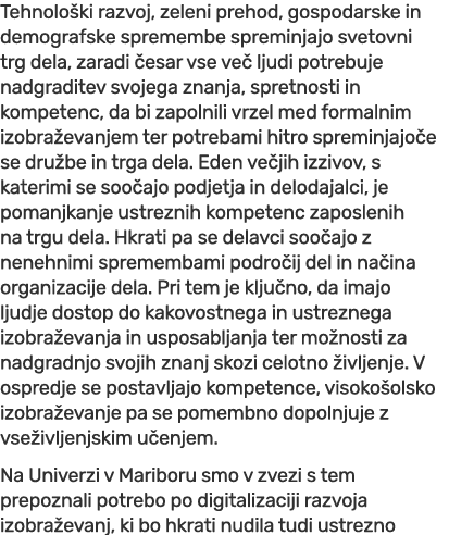 Tehnolo ki razvoj, zeleni prehod, gospodarske in demografske spremembe spreminjajo svetovni trg dela, zaradi esar vs...