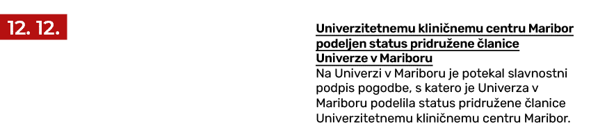 ￼ Univerzitetnemu klini nemu centru Maribor podeljen status pridru ene lanice Univerze v Mariboru Na Univerzi v Mari...