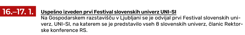 ￼ Uspe no izveden prvi Festival slovenskih univerz UNI SI Na Gospodarskem razstavi u v Ljubljani se je odvijal prvi ...