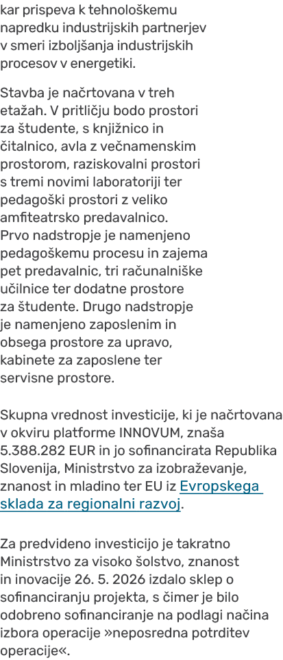 kar prispeva k tehnolo kemu napredku industrijskih partnerjev v smeri izbolj anja industrijskih procesov v energetiki...